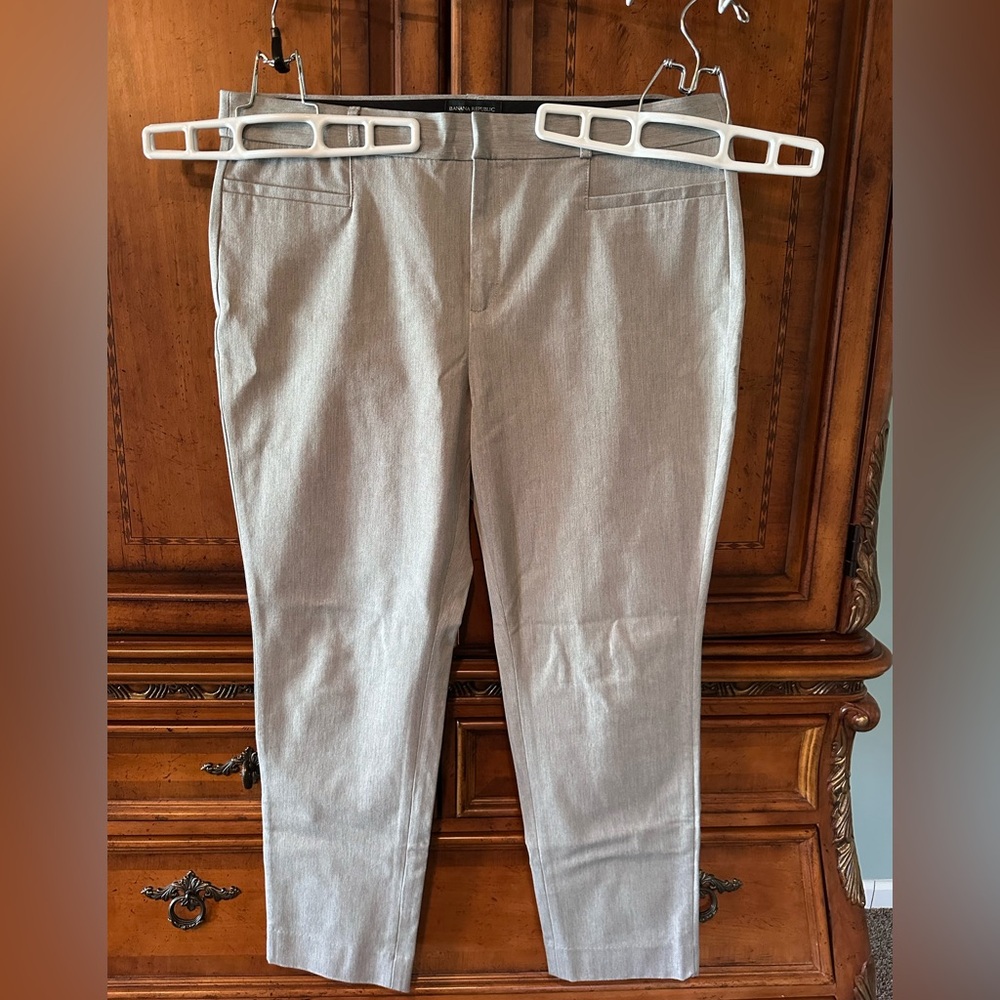 Banana Republic Gray Cropped Chinos
